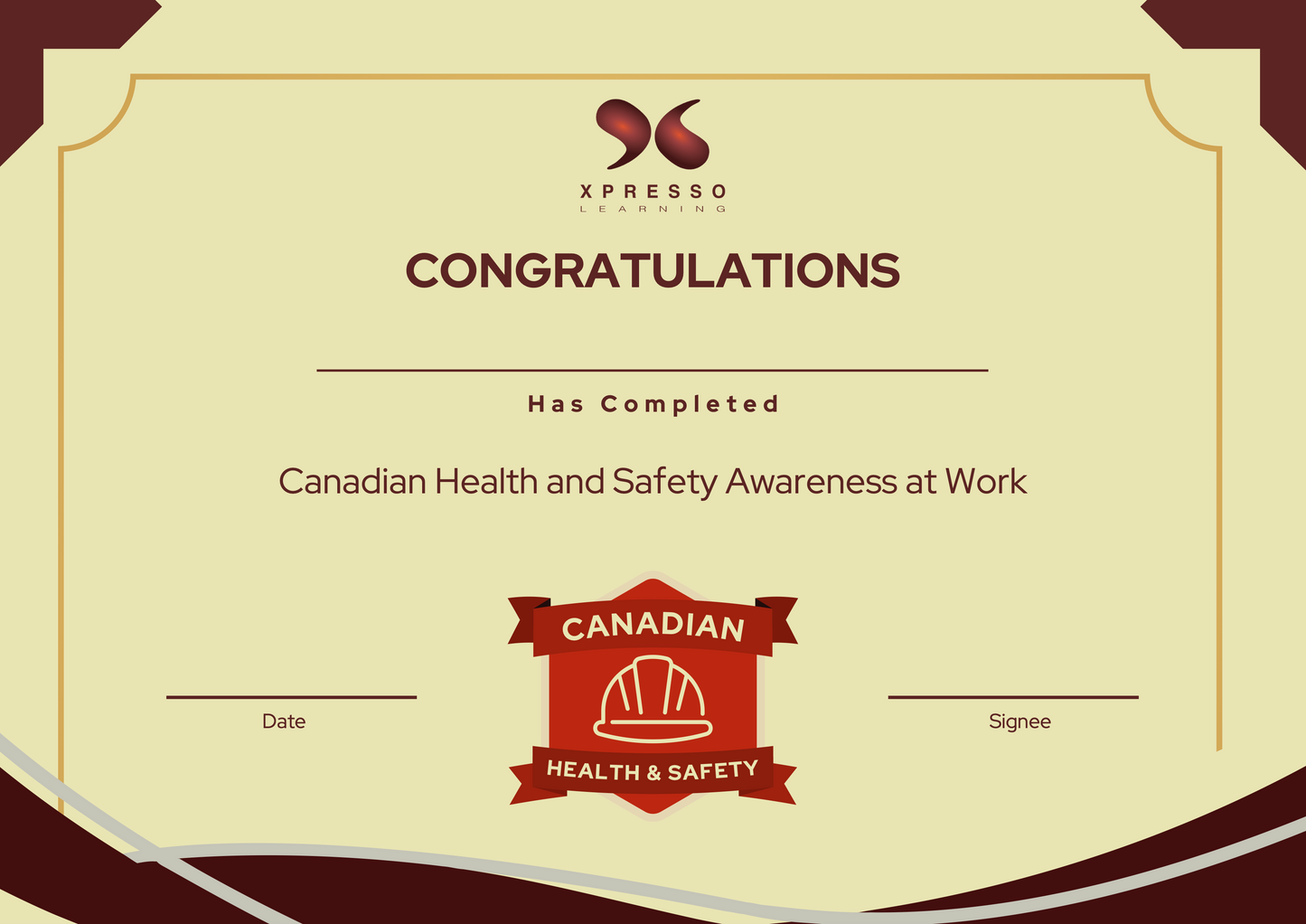 Canadian Health and Safety Awareness at Work